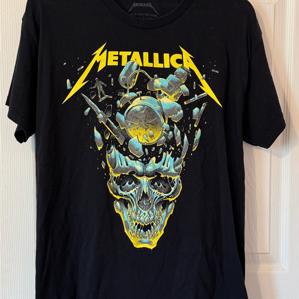 Metallica T-shirt 2023-24 Tour Black/yellow/blue
